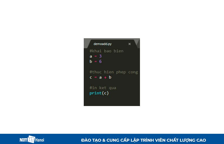 Tạo chương trình cộng 2 số trong Python
