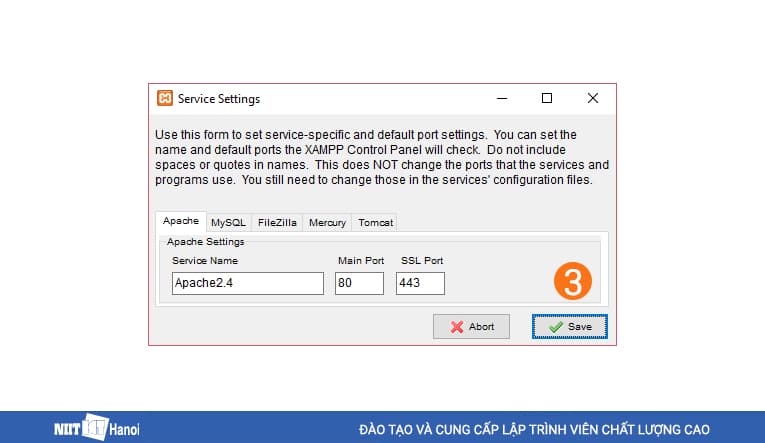 Thay đổi cổng trong XAMPP