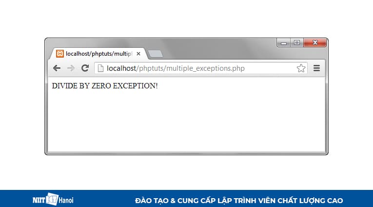 Chương trình xử lý khi rơi vào trường hợp chia cho số 0