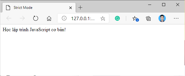 Ví dụ không sử dụng Strict Mode trong JavaScript