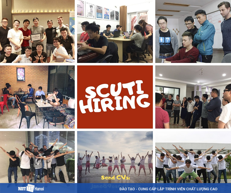 Scuti Japan là công ty có môi trường làm việc trẻ trung, năng động
